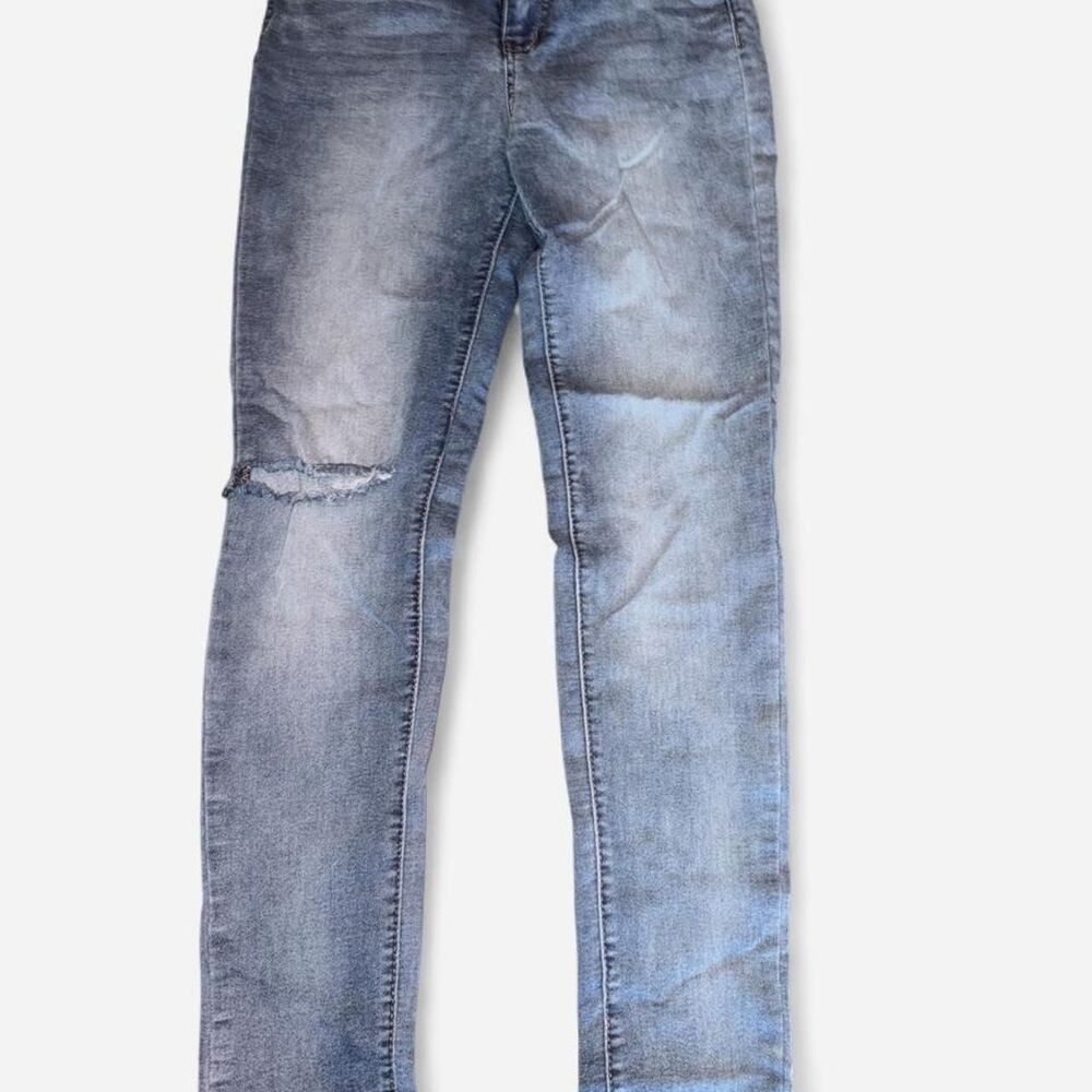 No-brand Women's Blue and Grey Jeans